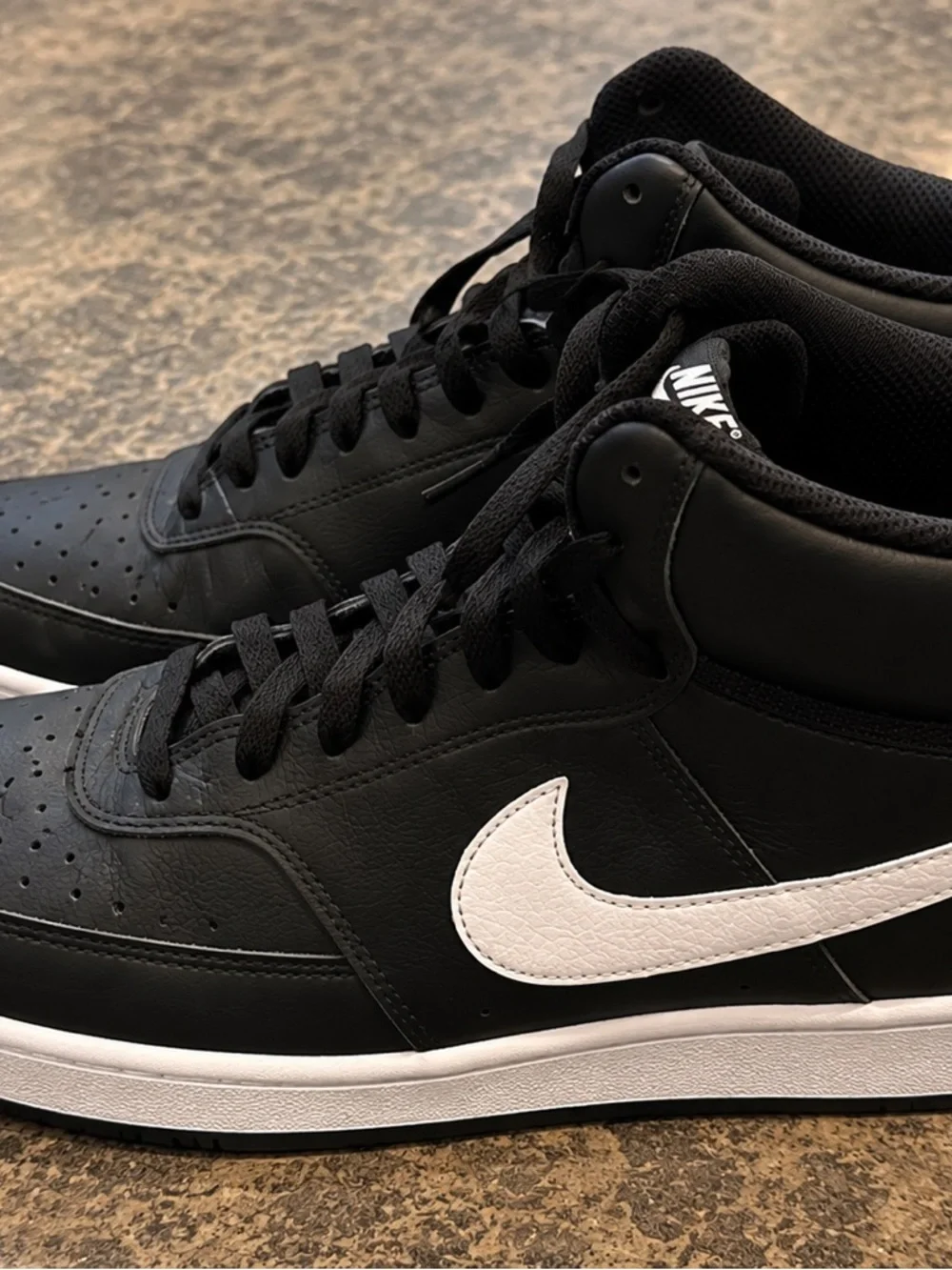 Nike Court Vision Mid Black & White High Top Sneakers – Men’s Size 10.5